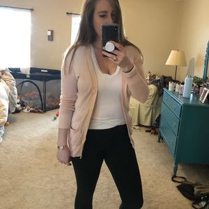 Blush boyfriend knit cardigan